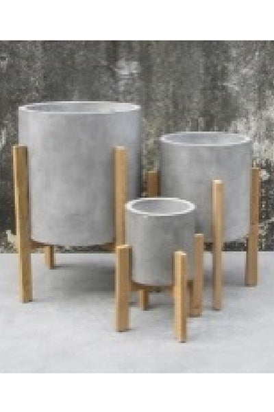 Pot béton + bois