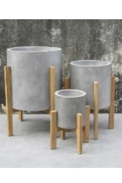 Pot béton + bois
