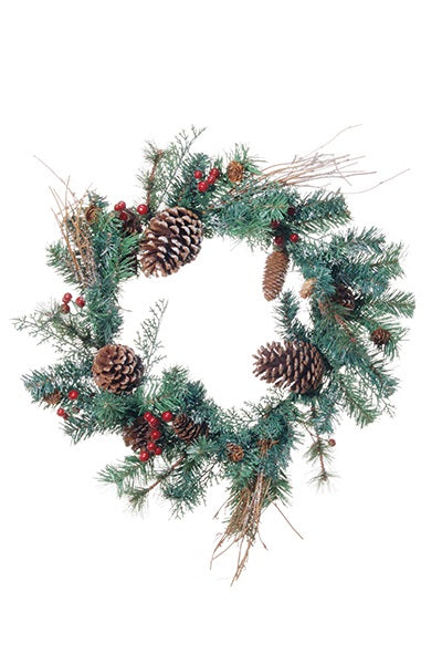 Couronne de Noël décorée
